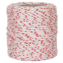 Cordino nylon bianco/rosso 1,8 mm - 25 mt su tubetto