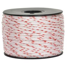 Cordino nylon bianco/rosso 1,8 mm - 100 mt su tubetto