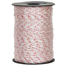 Cordino nylon bianco/rosso 1,8 mm - 200 mt su rocchetto