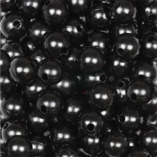 Perle 8 mm, colore nero, foro 2 mm - 250 pz