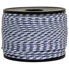 Treccia sky bianca con spia blu 2 mm - 50 mt