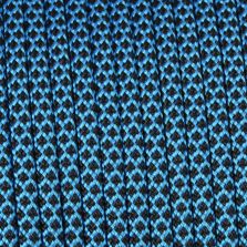 Paracord 550 diamond nero-azzurro 4 mm - 50 mt