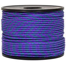 Treccia sky viola con spia verde 2 mm - 100 mt