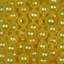 Perle 8 mm, colore giallo, foro 2 mm - 250 pz