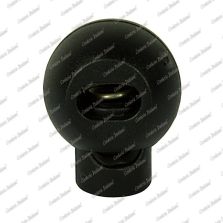 Fermacorda tondo con foro singolo, ø foro 3,6 mm x 7,0 mm, 6 pz, nero