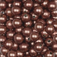 Perle 8 mm, colore marrone, foro 2 mm - 250 pz