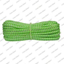Treccia sport verde flu - bianca, 8 mm - 10 mt