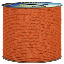 Treccia piatta diamond, arancio/azzurro, 4 mm - 200 mt