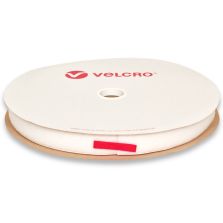 Velcro® adesivo, solo asola (femmina), bianco, 20 mm - 50 mt