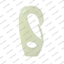 Gancio in nylon, misura foro 8 mm - 3 pz, bianco