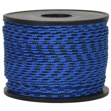 Treccia sky azzurra con spia nera 2 mm - 50 mt