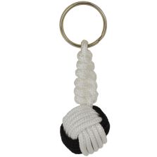 Portachiavi pallina sport bianco-nero