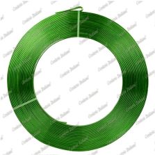 Filo alluminio piatto, verde mela, 5 x 1 mm, 10 mt