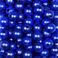 Perle 8 mm, colore blu, foro 2 mm - 250 pz