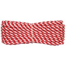 Treccia segnaletica Bianco/Rossa 10 mm - 10 m