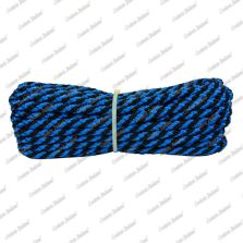 Treccia luxury nero - azzurra, 4 mm - 10 mt