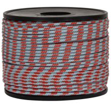 Treccia sky celeste con spia rossa 2 mm - 100 mt