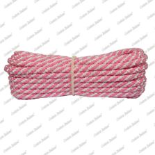 Treccia luxury rosa flu - bianca, 6 mm - 10 mt