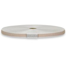 Cintino in cotone 22 mm - 50 mt, beige/grigio perla