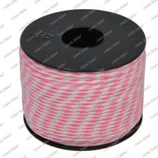 Treccia sky bianca con spia rosa flu 2 mm - 50 mt