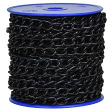 Catena gourmette Ø 2 mm, interno maglia 10 mm x 4 mm, 15 mt, nera