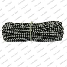 Treccia sport bianco - nera, 8 mm - 10 mt