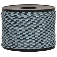 Treccia sky celeste con spia nera 2 mm - 100 mt
