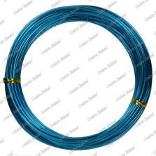 Filo alluminio tondo turchese, 2 mm - 12 mt