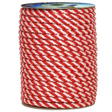 Treccia segnaletica Bianco/Rossa 10 mm - 30 m