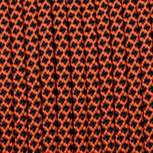 Paracord 550 diamond nero-arancio 4 mm - 100 mt