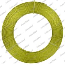 Filo alluminio piatto giallo, 5 x 1 mm, 10 mt