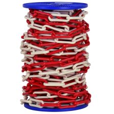Catena in plastica bianco/rossa Ø 8 mm - 25 mt