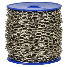 Catena orologio Ø 1,3 mm, interno maglia 8 mm x 2,5 mm, 25 mt, nichelata