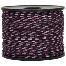 Treccia sky nera con spia rosa flu 2 mm - 100 mt