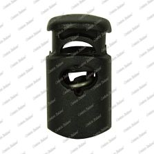 Fermacorda a botte con foro singolo, ø foro 3,5 mm x 7,0 mm, 6 pz, nero