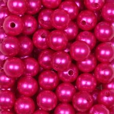 Perle 8 mm, colore fucsia, foro 2 mm - 250 pz