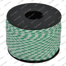 Treccia sky bianca con spia verde 2 mm - 50 mt