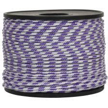 Treccia sky bianca con spia viola 2 mm - 100 mt