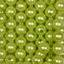 Perle 10 mm, colore verde mela, foro 2 mm - 115 pz