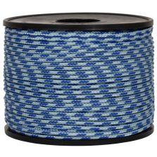 Treccia sky celeste con spia azzurra 2 mm - 100 mt