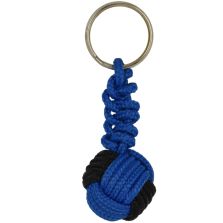 Portachiavi pallina sport nero-azzurro
