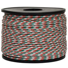 Treccia sky bianca con spie rosso-verde 2 mm - 50 mt