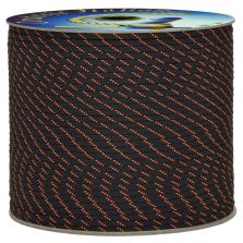 Treccia piatta élite, nero/arancio, 4 mm - 20 mt