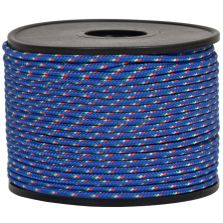 Treccia sky azzurra con spie verde-bianco-rossa 2 mm - 50 mt