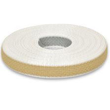 Cintino in rafia 22 mm - 5,5 mt, beige/grigio
