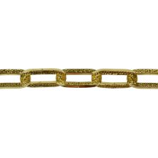 Catena genovese martellata Ø 2 mm, interno maglia 17 mm x 5 mm, 1,5 mt, ottonata