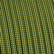 Paracord 550 stripes giallo-verde scuro 4 mm - 100 mt