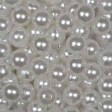 Perle 8 mm, colore bianco, foro 2 mm - 250 pz