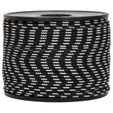 Treccia sky nera con spia bianca 2 mm - 50 mt