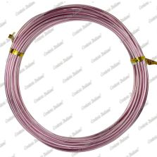 Filo alluminio tondo rosa, 2 mm - 12 mt